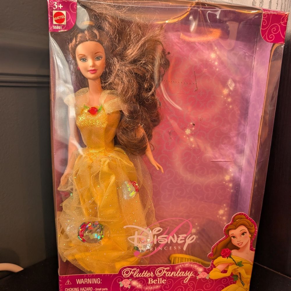 Vintage Authentic Mattel 2002 Disney Princess Flutter Fantasy Belle Doll image 2